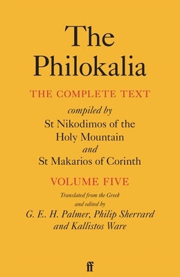 Paperback of The Philokalia Volume 5 by Faber & Faber, showing the book cover with title and publisher details.