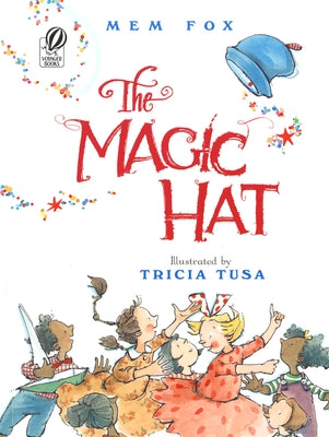 Paperback copy of The Magic Hat children's book by Clarion Books showing the colorful illustrated cover.