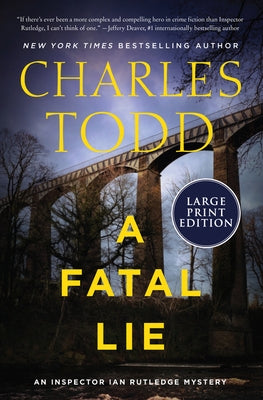 Paperback of "A Fatal Lie" by William Morrow Large Print featuring the book cover with title and author text visible.