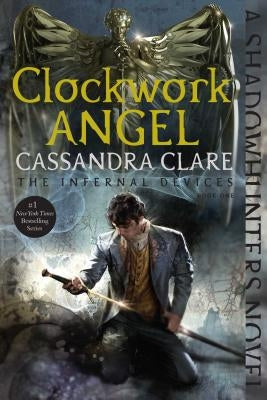 Cover of the paperback "Clockwork Angel" by Margaret K. McElderry Books featuring Victorian-inspired artwork.
