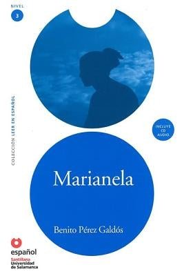 Paperback Marianela by Santillana USA Publishing Company with CD, featuring a colorful cover and vintage illustrations.