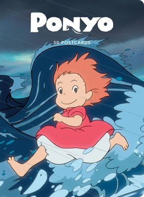 Set of 30 Ponyo postcards featuring Studio Ghibli artwork, collectible novelty postcards by Chronicle Books.