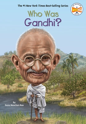 Paperback of "Who Was Gandhi?" by Penguin Young Readers Group, showing the book cover with Gandhi's portrait and title.