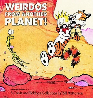 Paperback of Weirdos from Another Planet! Calvin and Hobbes comic collection, published by Andrews McMeel Publishing, featuring colorful cover art.