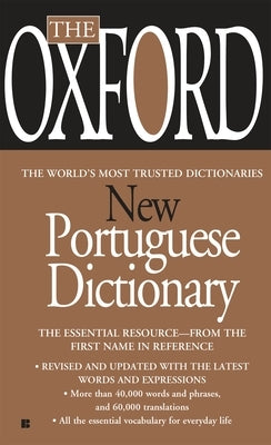 Portuguese-English and English-Portuguese Oxford Dictionary by Berkley Books, mass market paperbound with open pages.