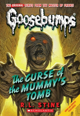 Paperback of "Curse of the Mummy's Tomb" from Scholastic Paperbacks, Classic Goosebumps #6 with cover illustration visible.