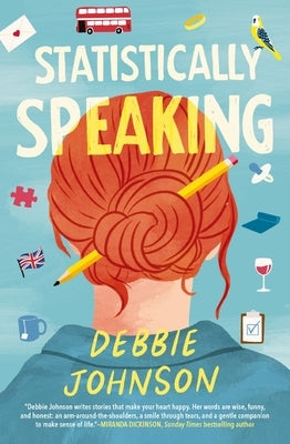 Paperback of "Statistically Speaking: A Quirky British Novel" by Harper Muse, showing the book cover with colorful graphics and title.