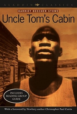 Paperback edition of Uncle Tom's Cabin by Aladdin Paperbacks, showing the book's cover with title and illustration.
