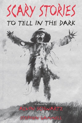 Paperback of Scary Stories to Tell in the Dark by HarperCollins, featuring a spooky cover with eerie illustrations.