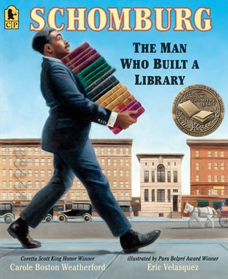 Paperback of Schomburg: The Man Who Built a Library by Candlewick Press, featuring a cover image with historical illustrations.