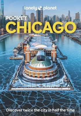 Paperback Lonely Planet Pocket Chicago travel guide with city map and key attractions on the cover.
