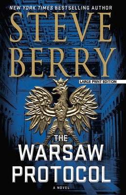 Large print paperback of The Warsaw Protocol by Large Print Press, featuring the book cover with title and author details.