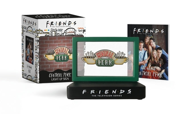 Rp Minis Friends Central Perk light-up sign with books, featuring a colorful, illuminated sign and cozy book display.