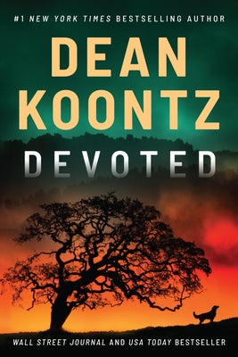 Paperback of "Devoted" by Thomas & Mercer, featuring a close-up of the book cover with dark and mysterious design elements.