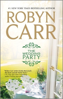 Cover of Mira Books' mass market paperback "The Wedding Party" featuring a romantic wedding scene illustration.