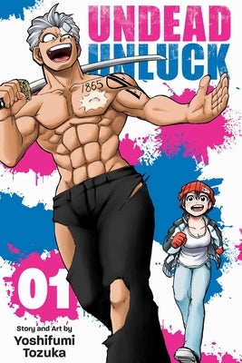 Paperback of Undead Unluck, Vol. 1 manga by Viz Media, featuring vibrant cover art with characters and title text.