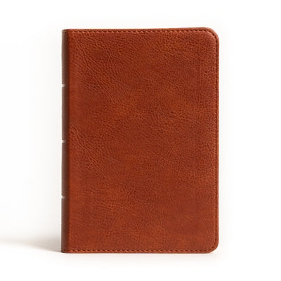 Large print compact Bible in burnt sienna leathertouch cover by Holman Bible Publishers, showing the front cover.