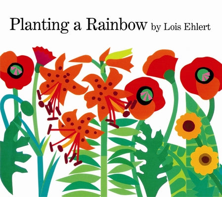 Paperback copy of "Planting a Rainbow" by Clarion Books showing a colorful garden scene with children planting flowers.