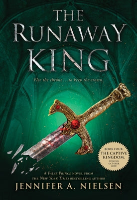 Paperback of The Runaway King by Scholastic Paperbacks showing the book cover with title and illustration.