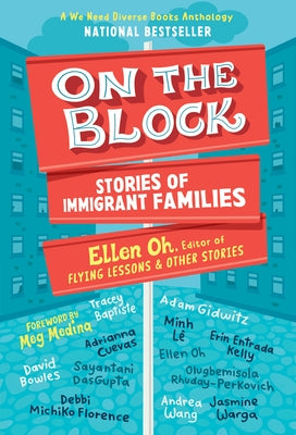 Paperback of On the Block: Stories of Immigrant Families by Yearling Books, featuring diverse family scenes on the cover.