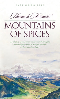 Cover of "Mountains of Spices" by Tyndale Momentum, showing colorful spice illustrations on the mass market paperback book.