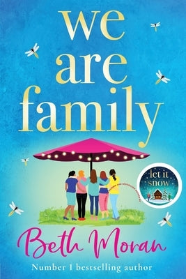 Paperback of "We Are Family" novel by Boldwood Books Ltd featuring a colorful cover with family-themed illustrations.