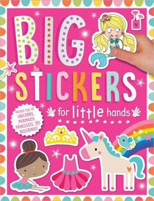 Paperback "Big Stickers for Little Hands" book featuring unicorn and mermaid stickers by Make Believe Ideas