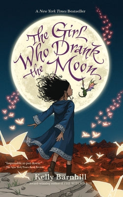 Cover image of "The Girl Who Drank the Moon" paperback by Youth Large Print, featuring a colorful illustration with a girl and a moon.