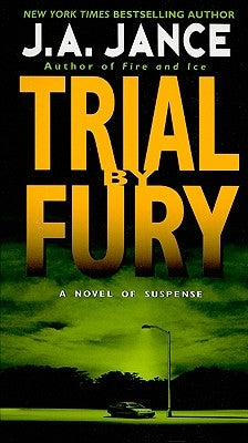 Cover of "Trial by Fury" mass market paperback novel by Harper featuring a dramatic scene with intense action and vivid colors.