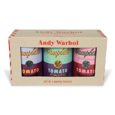 Andy Warhol Soup Cans Set of 3 Shaped Puzzles in Tins Other Galison