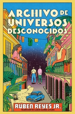 Paperback book titled "Archivo de Universos Desconocidos" by HarperCollins Espanol, showing the cover with abstract universe artwork.