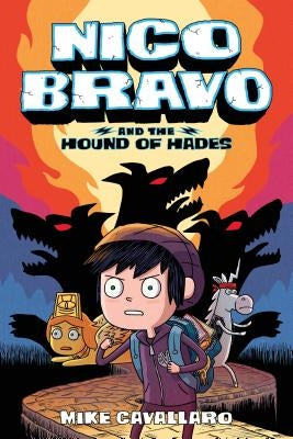 Paperback of Nico Bravo and the Hound of Hades comic book by First Second, featuring colorful cover art with mythological characters.