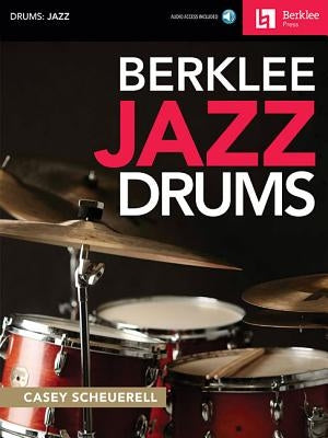 Berklee Jazz Drums textbook by Berklee Press Publications with online audio access code, paperback music education book.