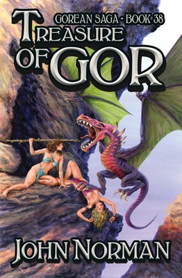 Paperback copy of Treasure of Gor Volume 38 by Open Road Media Science & Fantasy, showing the front cover with artwork and title.