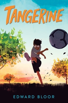 Paperback of "Tangerine" by Clarion Books featuring the book cover with an orange-themed illustration.