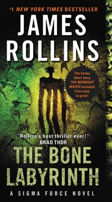 Mass market paperback of "The Bone Labyrinth" by William Morrow & Company featuring a dark, intricate labyrinth design on the cover.