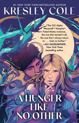 Paperback of "A Hunger Like No Other" by Gallery Books featuring a close-up of the book cover with dark, moody artwork.