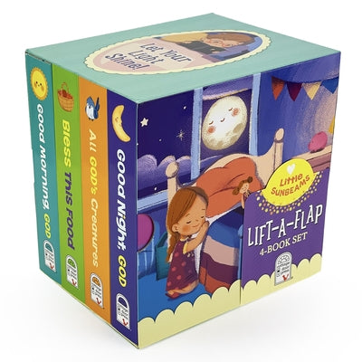 Little Sunbeams Religious Lift-A-Flap 4-Book Set Board Book Cottage Door Press