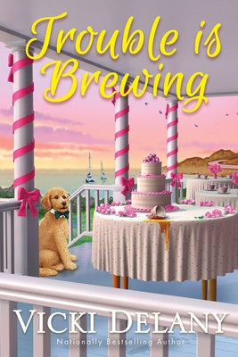 Paperback "Trouble Is Brewing" by Kensington Cozies featuring a cozy cover design and inviting book details.