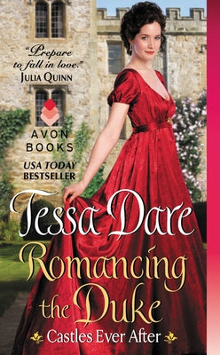 Mass market paperback of "Romancing the Duke" by Avon Books, featuring a romantic historical novel cover with elegant artwork.