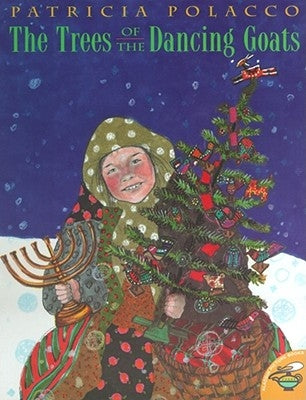 Paperback of The Trees of the Dancing Goats by Simon & Schuster, featuring colorful cover art with whimsical trees and dancing goats.