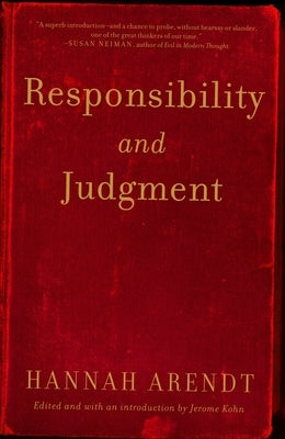 Responsibility and Judgment Paperback Schocken Books Inc