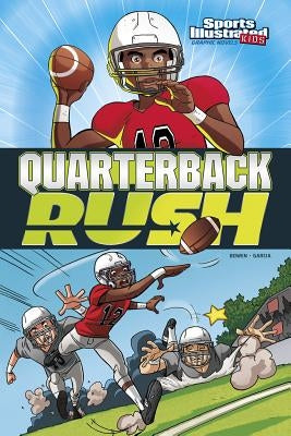 Paperback of "Quarterback Rush" by Stone Arch Books featuring a young football player on the cover.