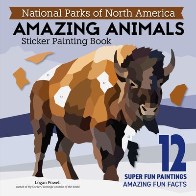 Paperback National Parks of North America sticker painting book featuring 12 fun animal illustrations by Design Originals.