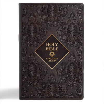 Dark brown Leathertouch KJV Holy Bible with giant print, cross-references, and indexed pages by Holman Bible Publishers.