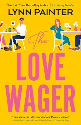 Paperback copy of The Love Wager novel by Berkley Books, featuring a colorful cover with romantic and dramatic imagery.