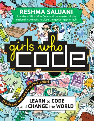 Paperback of Girls Who Code: Learn to Code and Change the World by Puffin Books, featuring colorful cover art with coding-themed illustrations.