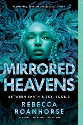 Paperback of Mirrored Heavens by S&s/Saga Press featuring a reflective, celestial-themed cover art with a mirrored design.