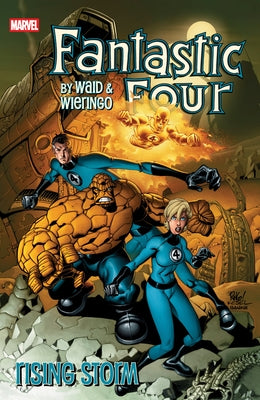 Marvel Universe Fantastic Four paperback by Waid & Wieringo featuring the Rising Storm cover with the Fantastic Four team in action.
