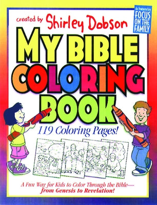 Paperback My Bible Coloring Book by Gospel Light, featuring biblical illustrations for coloring and spiritual reflection.